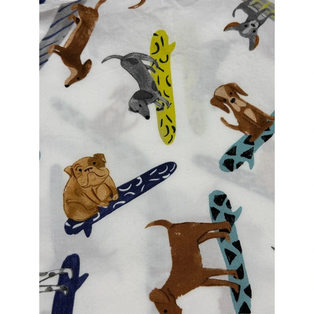 Pottery Barn Kids Dogs Surfing Twin Flat Sheet 66 x 96in